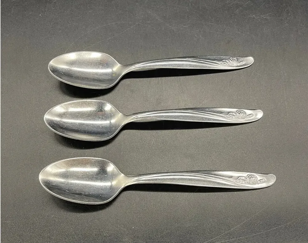 Vintage Oneida Roseanne Custom Stainless Set of 3 Flatware Spoons